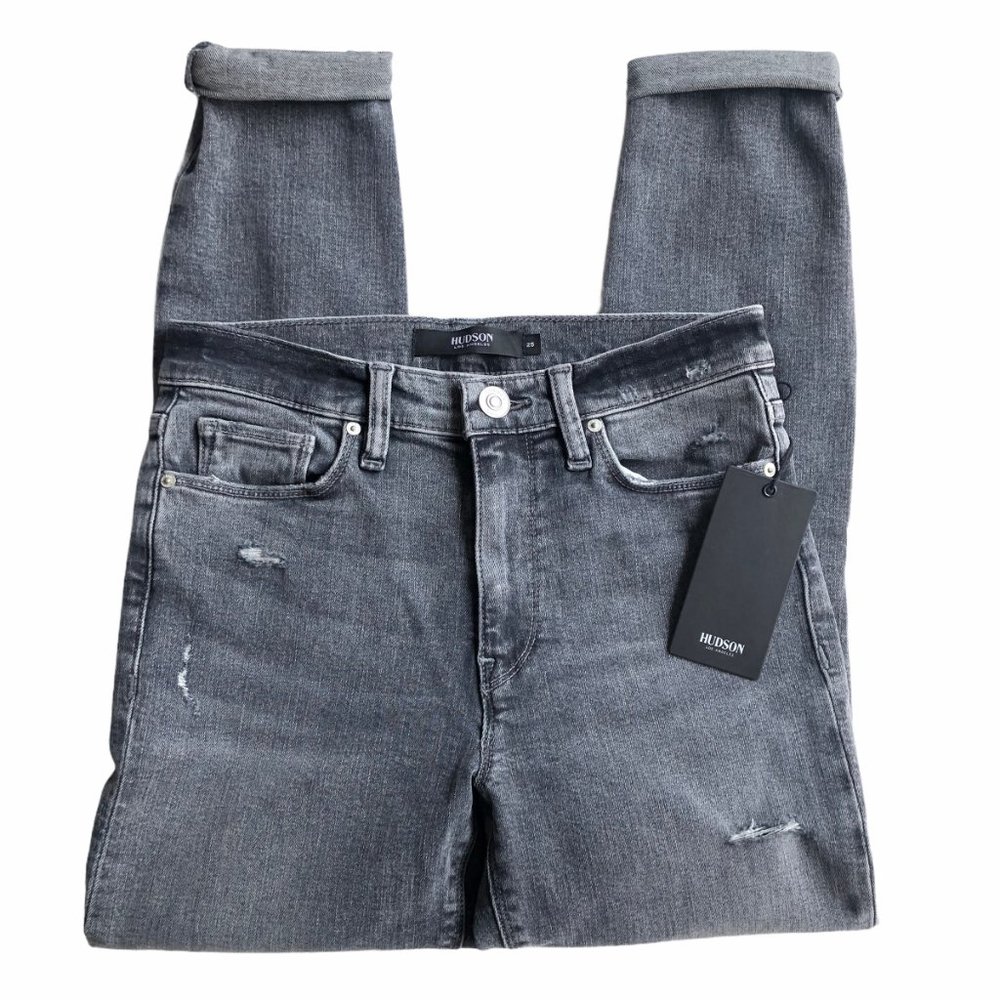 Hudson Barbara High Waist Super Skinny Crop Jeans - Picture 3 of 7